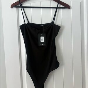Fashion Nova Black Square Neck Bodysuit